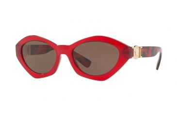 Image of Versace VE4334 Progressive Prescription Sunglasses VE4334-313-73-54 - Lens Diameter 54 mm, Frame Color Transparent Bordeaux