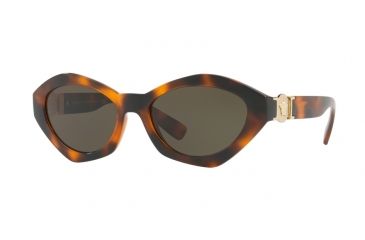 Image of Versace VE4334 Progressive Prescription Sunglasses VE4334-511971-54 - Lens Diameter 54 mm, Frame Color Havana