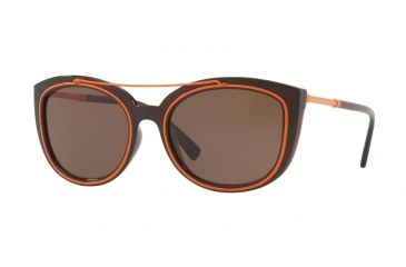 Image of Versace VE4336 Progressive Prescription Sunglasses VE4336-509373-56 - Lens Diameter 56 mm, Frame Color Transparent Brown
