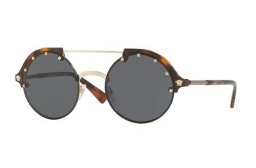 Image of Versace VE4337 Single Vision Prescription Sunglasses VE4337-260-87-53 - Lens Diameter 53 mm, Frame Color Pale Gold/Yellow Havana