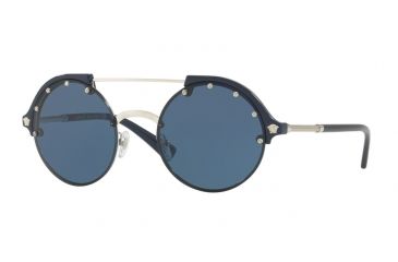 Image of Versace VE4337 Single Vision Prescription Sunglasses VE4337-525180-53 - Lens Diameter 53 mm, Frame Color Silver / Blue
