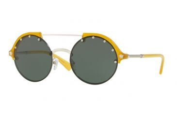 Image of Versace VE4337 Single Vision Prescription Sunglasses VE4337-525271-53 - Lens Diameter 53 mm, Frame Color Silver/opal Yellow