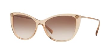 Image of Versace VE4345B Progressive Prescription Sunglasses VE4345B-521513-57 - Lens Diameter 57 mm, Frame Color Transparent Light Brown