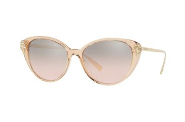 Image of Versace VE4351B Progressive Prescription Sunglasses, 55mm, Transparent Brown, VE4351B-52158Z-55-PRO