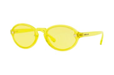 Image of Versace VE4352 Sunglasses 528285-54 - Transparent Yellow Frame, Yellow Lenses