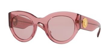 Image of Versace VE4353A Sunglasses 523484-51 - Transparent Pink Frame, Light Violet Lenses