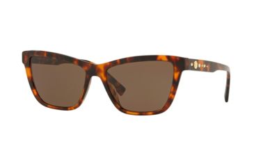 Image of Versace VE4354B Sunglasses 524473-55 - Havana Frame, Brown Lenses