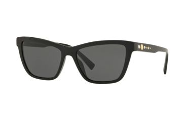 Image of Versace VE4354B Sunglasses GB1/87-55 - Black Frame, Grey Lenses
