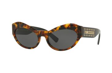 Image of Versace VE4356 Sunglasses 511987-54 - Havana Frame, Grey Lenses