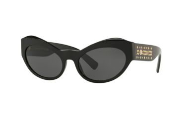 Image of Versace VE4356 Sunglasses GB1/87-54 - Black Frame, Grey Lenses