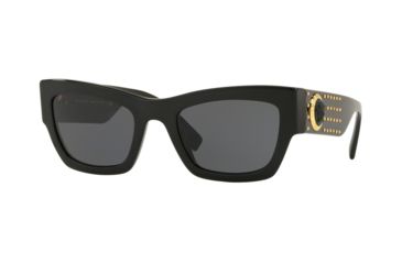 Image of Versace VE4358 Sunglasses 529587-52 - Black Frame, Grey Lenses