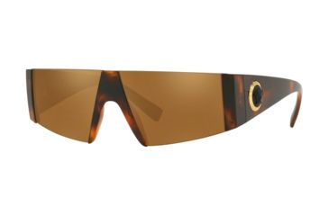 Image of Versace VE4360 Sunglasses 52176H-36 - Havana Frame, Brown Mirror Gold Lenses