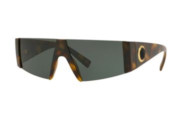 Image of Versace VE4360 Sunglasses 527671-36 - Havana Frame, Green Lenses