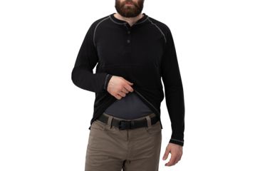 Image of Vertx Action Weaponguard Henley - Mens, Black, Large, F1 VTX1460 BK LARGE