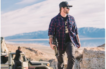 Image of Vertx Canyon River Flannel - Mens, Midnight Clay Plaid, 2XL, F1 VTX1501 MDCP 2XL