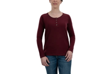 Image of Vertx Collins Henley Long Sleeve Shirt - Womens, Warm Wine, Extra Large, F1 VTX7015 WW XLARGE