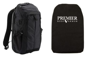 Image of Vertx Gamut 2.0 Backpack, 25 liters, Premier Body Armor Ballistic Panel, Black, F1 VTX5016 IBK NA-KIT1