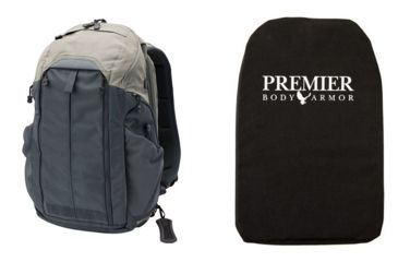 Image of Vertx Gamut 2.0 Backpack, 25 liters, Premier Body Armor Ballistic Panel, Grey Matter/Smoke Grey, F1 VTX5016 GRM/SMG NA-KIT1