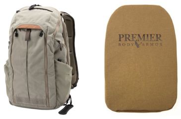 Image of Vertx Gamut 2.0 Backpack, 25 liters, Premier Body Armor Ballistic Panel, Hard Khaki, F1 VTX5016 HKH NA-KIT2