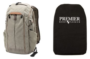 Image of Vertx Gamut 2.0 Backpack, 25 liters, Premier Body Armor Ballistic Panel, Hard Khaki, F1 VTX5016 HKH NA-KIT1