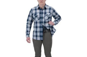 Image of Vertx Guardian 2.0 Long Sleeve Shirt - Men's, Small, Navy Cross Plaid, F1 VTX1441 NVCP SMALL REG