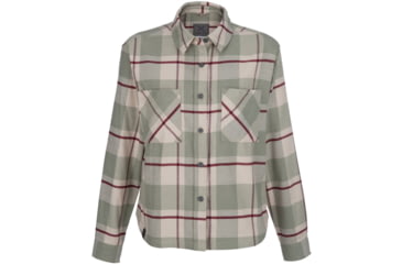 Image of Vertx Lena Stretch Long Sleeve Flannel - Womens, Mountain Sage Buffalo Plaid, Large, F1 VTX7038 MTSBP LARGE N/A