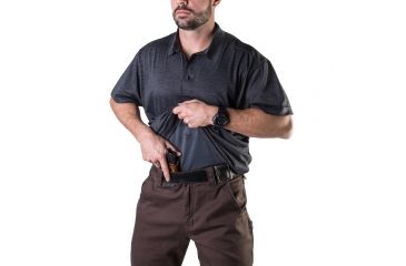 Image of Vertx Men's  Weapon Guard Short Sleeve Assessor Polo, Heather Black, Large F1 VTX1450 HBK LARGE