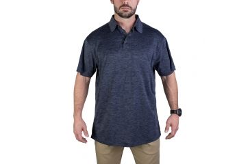Image of Vertx Men's  Weapon Guard Short Sleeve Assessor Polo, Heather Navy, 2Xl F1 VTX1450 HNV 2XL