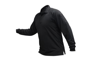 Image of Vertx Men's Coldback Long Sleeve Polo Shirt, Black, Size 2XL VTX4020BKP-2XL