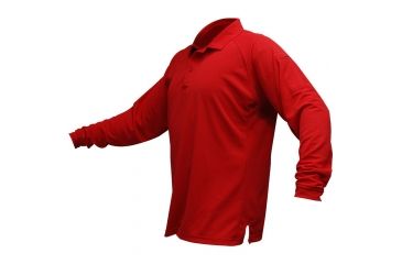 Image of Vertx Men's Coldback Long Sleeve Polo Shirt, Red, Size Small VTX4020RDP-SMALL
