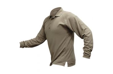 Image of Vertx Men's Coldback Long Sleeve Polo Shirt, Tan, Size Large VTX4020TNP-LARGE