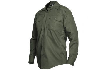 Image of Vertx Mens Phantom Light Long Sleeve Mini Rip-Stop Poly/Cotton Shirt, Olive Drab Green, SMALL Long F1 VTX8120 OD SMALL Long