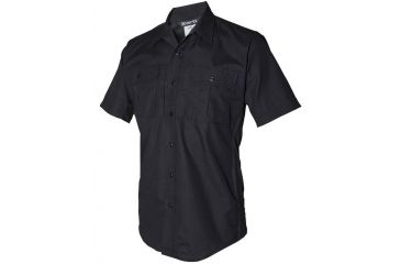 Image of Vertx Mens Phantom Light Short Sleeve Mini Rip-Stop Poly/Cotton Shirt, Black, XSMALL F1 VTX8100 BK XSMALL
