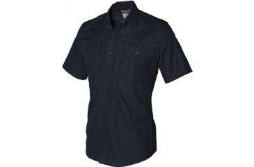 Image of Vertx Mens Phantom Light Short Sleeve Mini Rip-Stop Poly/Cotton Shirt, Navy Blue, 2XSMALL F1 VTX8100 NV 2XSMALL