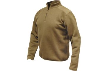 Image of Vertx Ops Hatch Earth Poly-Wool 1/4 Zip Neck Sweater with Micro Fleece, Large VTX740ET-LARGE