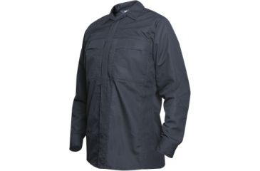 Image of Vertx Phantom Ops L/S Zipper Shirt- Navy Ripstop 65P/35C, Large-Long VTX8720NV-LARGE-LONG