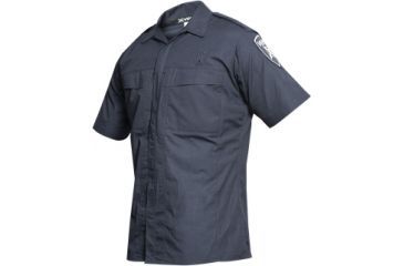 Image of Vertx Phantom Ops S/S Zipper Shirt- Navy Ripstop 65P/35C, Large VTX8700NV-LARGE