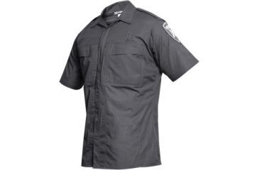 Image of Vertx Phantom Ops S/S Zipper Shirt- Smoke Grey Ripstop 65% Poly/35% Cotton, XLarge VTX8700SMG-XLARGE