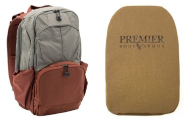 Image of Vertx Ready Pack 2.0 in Grey Matter/Sienna with Premier Body Armor Ballistic Panel