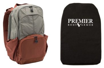 Image of Vertx Ready Pack 2.0 in Grey Matter/Sienna with Premier Body Armor Ballistic Panel
