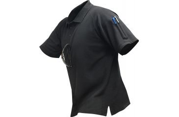 Image of Vertx S/S 100% Cotton W/Innodry Polo W/ Pencil Pocket, Black, XLarge VTX3000BK-XLARGE