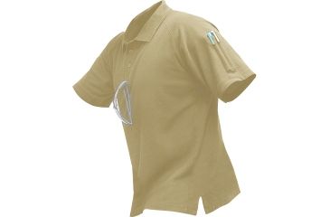 Image of Vertx S/S 100% Cotton W/Innodry Polo W/ Pencil Pocket, Tan, XSmall VTX3000TN-XSMALL
