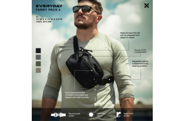 Image of Vertx Everyday Fanny Pack +, Black, Fanny Pack, F1 VTX5277 BK NA N/A