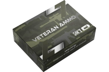 Image of Veteran Ammo 9mm 115 Grain Full Metal Jacket Brass Centerfire Pistol Ammo, 50 Round, HMBX-9-13