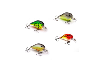 Image of Vexan 4-Pack PHAT BOY 4 Crankbait Lures, Orange/Gray/Yellow/Black, 4 ft, Variety #2 PB 4-PK 4
