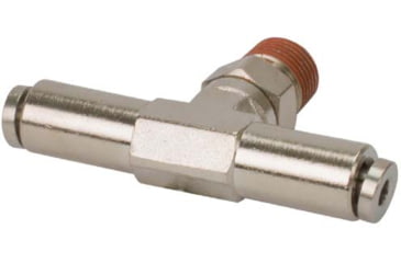 Image of VIAIR 1/8in NPT M 1/4in to 1/4in Swivel T-Fitting, 2 pcs, 11414