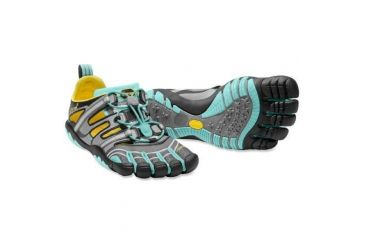 Image of Vibram FiveFingers TrekSport Sandals - Women's-Grey/Aqua/Black-37