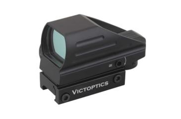 Image of VictOptics Red Dot Sight, 1x, 22x33mm Objective Window, 4 Reticles, 6061-T6, Black, RDSL03