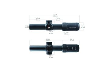 Image of VictOptics S6 AGN Rifle Scope, 1-6x24mm, 30mm Tube, Etched glass VI-CTSIX, Black Matte Finish, OPSL22