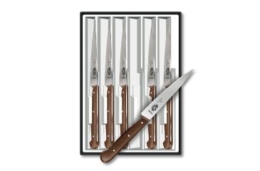 Image of Victorinox 6-Piece Steak Set spear point Wavy edge (40003) Rosewood HDL 46003